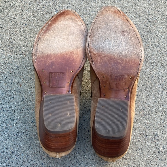 🐬 Frye Sacha Moto Shootie Tan Suede Boot - Picture 5 of 15